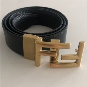 Authentic Fendi reversible Belt (Gold Buckle).